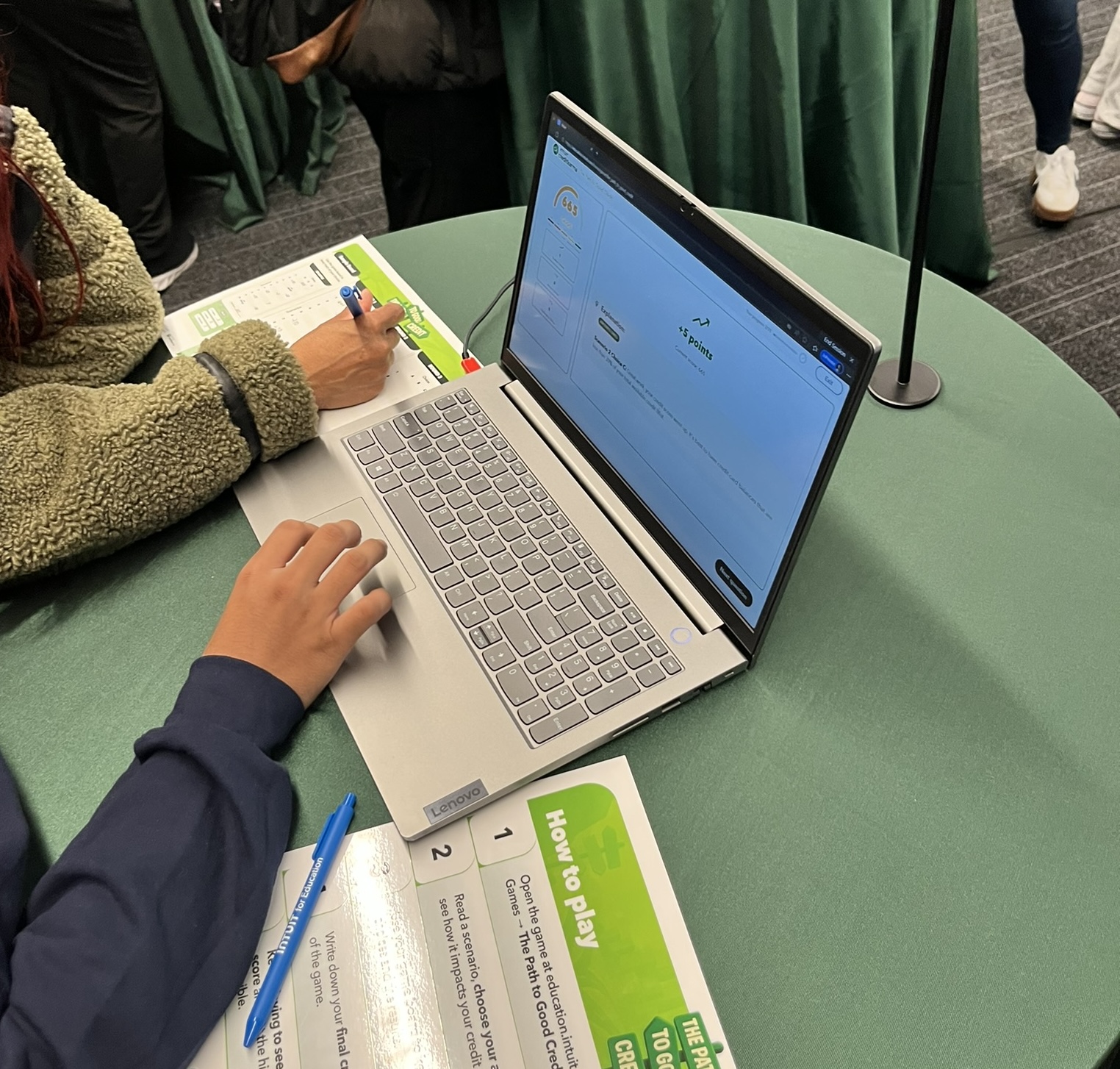 Students participating in Path to Good Credit activity, second photo